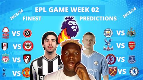 epl week 2 predictions